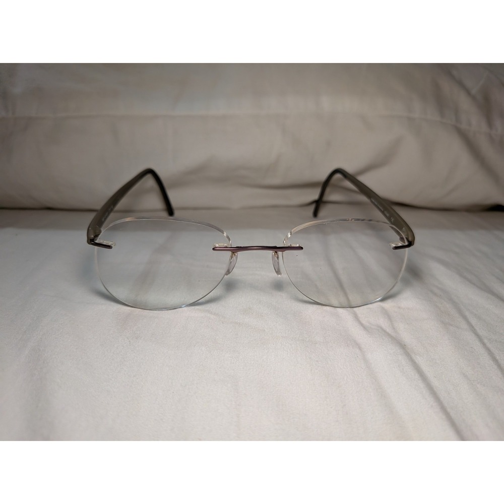 Silhouette 5408 40 6051 Beige Carbon Fiber Titanium Rimless Eyeglasses Frame